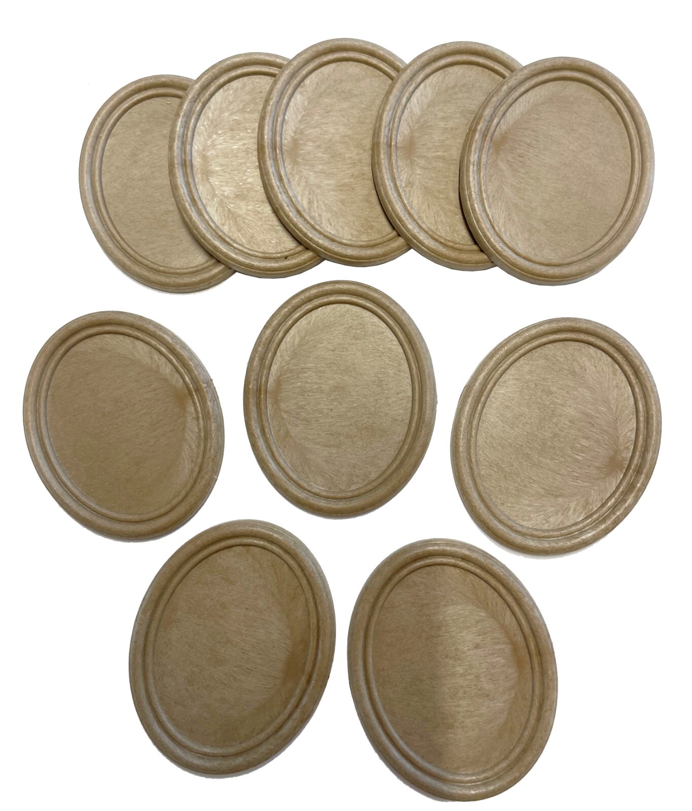 Dolls House Picture Frames Pack of 10, 12th Scale, Oval, BROWN. A1008B