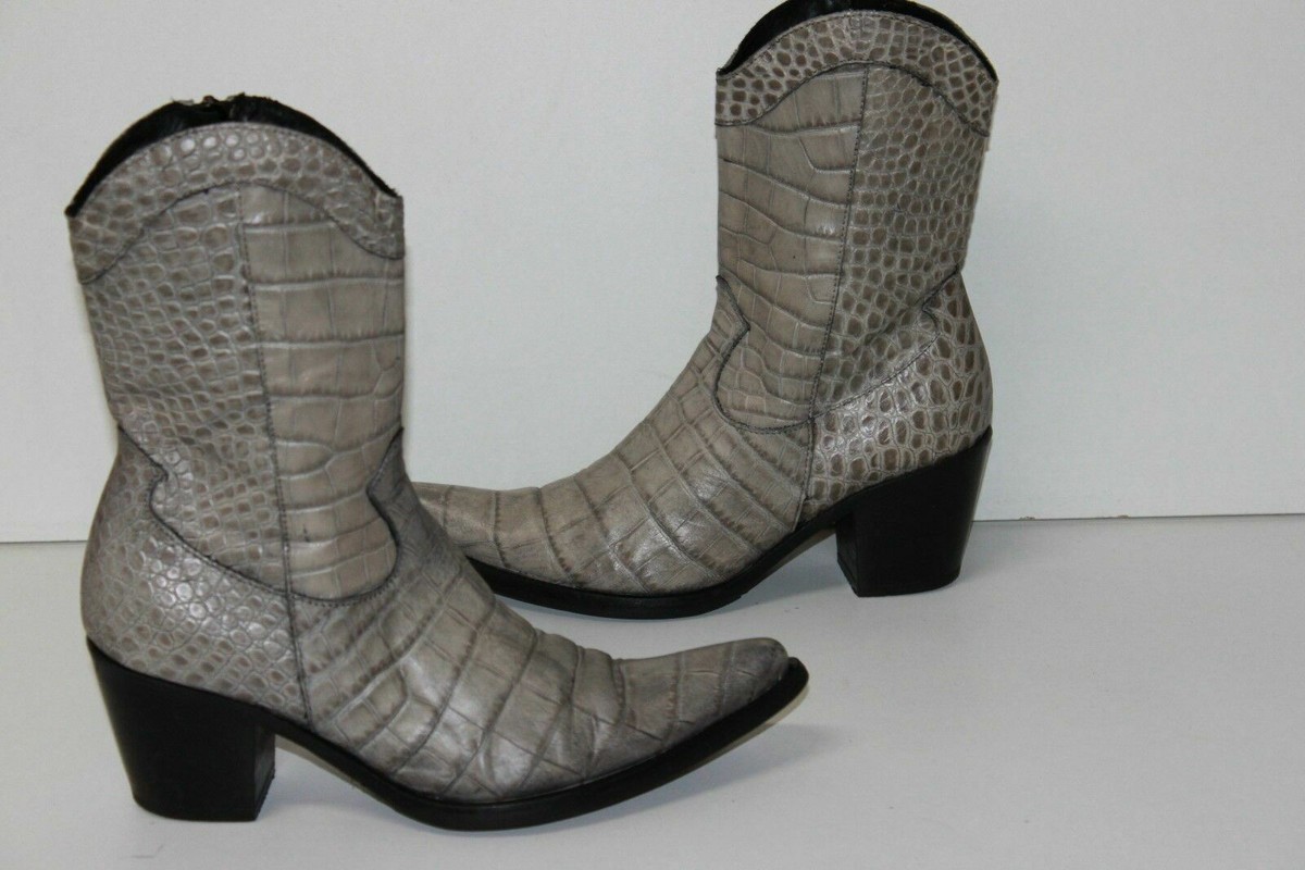 Bottines Femmes En Cuir Doublé Cuir - Pointure 37.5, Talons 7 Cm, Marron, Occasion