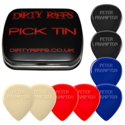 8 x Dunlop PF599 Peter Frampton 2,08 mm Gitarren-Plektren - je 2 in einer Plektrum-Dose