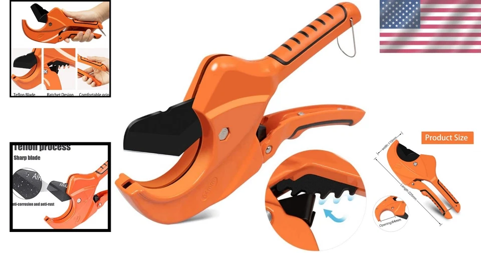 Ratchet PVC Pipe Cutter - Cuts Up to 2-1/2 - Image 2 of 4