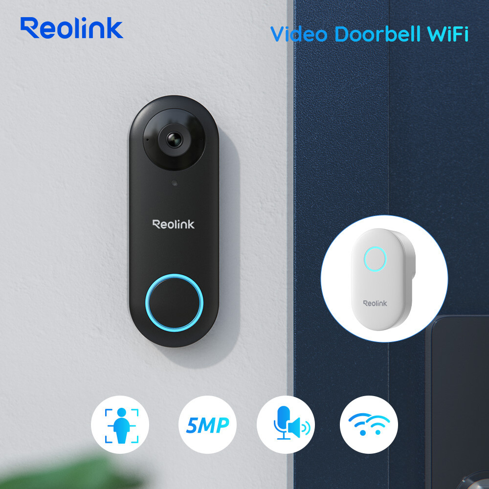 REOLINK Doorbell Camera Smart WiFi Video Doorbell Chime 5MP
