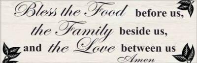 Food Family Love | Inspirational Gallery Wrap Canvas Quotes