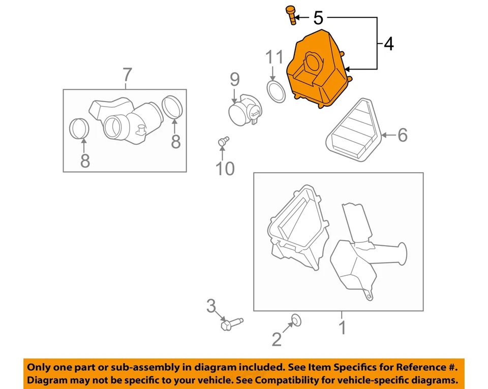 Used Air Cleaner Assembly fits: 2008 Gmc Acadia  Grade A - Image 3 of 4