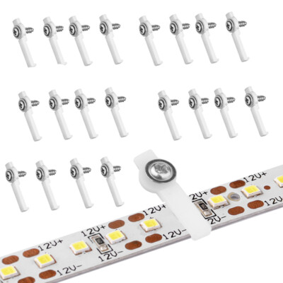 LEPEVNEY LED-Streifen-Clips – Wasserdicht, Für 5-6 Mm Silikon-LEDs, Durchscheinend, 50 Stück Mit Schrauben