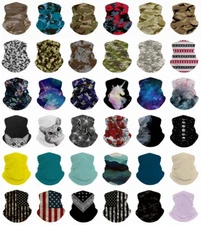 Bandana Face Mask Balaclava Reusable Washable Neck Gaiter Scarf Sun Protection