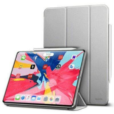 ESR iPad Pro 12.9 2018 Yippee dreifach gefaltete Smart Case Abdeckung silbergrau 