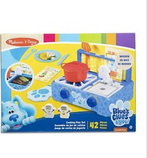 Melissa  Doug Blue's Clues  You Wooden Cooking Play Set 42 Pieces NEW