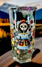 Dona Maria Mexico Limited Edition Glass Cup Jars Mexican Mole 5” Catrina Glass