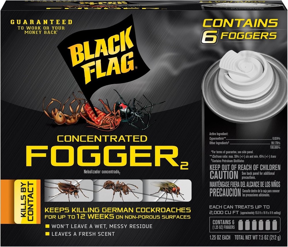 6 Can Fogger Bomb Insect Killer Bug Flies Roach Spider Indoor Bed Kill Shot Tick