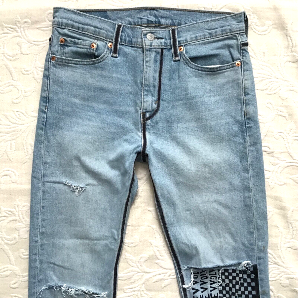 Levis Custom Jeans Love Racing Hearts 29 x 30 | eBay