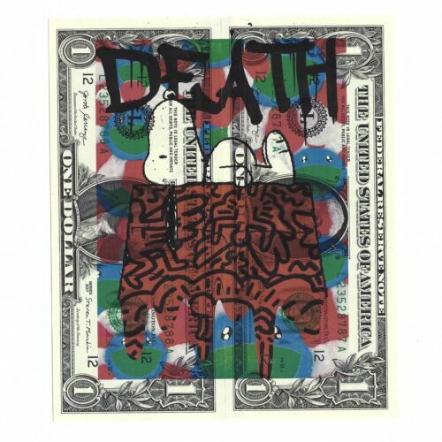 Death NYC 19x13 Signed Graffiti Pop Artist Rare. Louis Vuitton