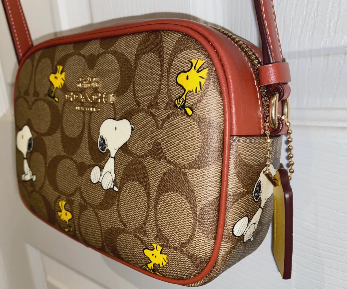 【新品】COACH スヌーピー ミニ ジェイミー ショルダーバッグ シグネチャーcoachクロスボディ