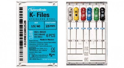 Limes Hedstrom Kerr Dental 11347 - Acier Inoxydable 25mm Calibre #30 - Lot De 6 Neuf
