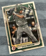 2024 Bowman - Prospects #BP-136 Myles Naylor (RC) Oakland A’s