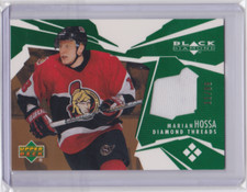 2003-04 UD BLACK DIAMOND, DIAMOND THREADS GREEN /99 MARIAN HOSSA #DT-MH SENATORS