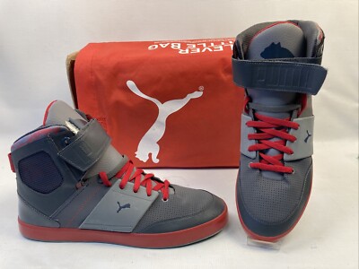 Puma El Solo Men Hi US 12 Grey High Rise Steel Red Basketball Shoe New NIB  RARE 886378385716| eBay