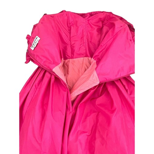 VICTOR COSTA Dress Magenta Strapless Party Gown Sz 4 Neiman Marcus Vtg Taffeta - Picture 11 of 11