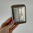 Metal Vintage Cigarette Case Moscow USSR Original Soviet Union