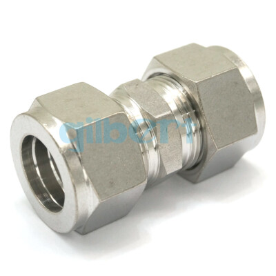 Fit Metal Tube O.D 18mm 304 Stainless Steel Equal Straight Compression Fitting
