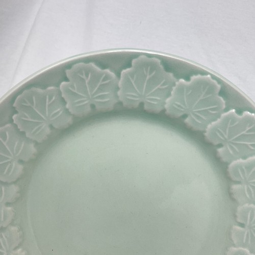 11 PC ODD LOT MARTHA STEWART EVERYDAY BLUE EMBOSSED CABBAGE LEAF DINNERWARE - Picture 4 of 5