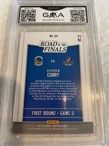 Stephen Curry Warriors 2017 Hoops Road to the Finals # 704/217 grado 9 L@@@K - Imagen 2 de 2