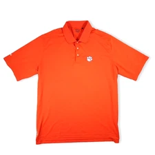 Ping Performance Men's Clemson Tigers Polo Shirt Orange Embroidered Paw Size 2XL