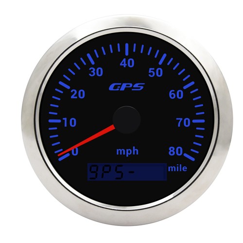 Universal 85mm Digital GPS Speedometer Odometer Gauge 0-80MPH For Car Boat Truck - Picture 7 of 14