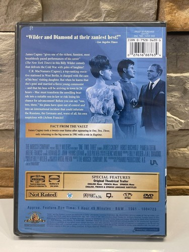 ONE TWO THREE 1961: JAMES CAGNEY HORST BUCHHOLZ WIDESCREEN B&W NEW & SEALED DVD - Foto 2 di 3