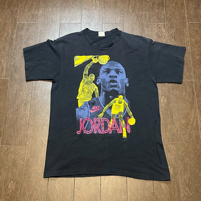 T-shirt vintage années 90 Nike Michael Jordan noir point unique