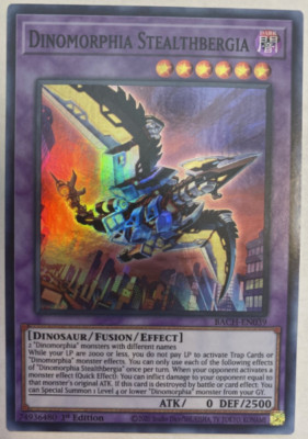 Yugioh! -  Dinomorphia Stealthbergia - BACH-EN039 - Super Rare - 1st Edition- NM