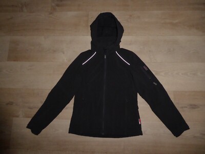 CMP WIND PROTECT Outdoor Jacke Softshelljacke m.Kapuze Schwarz Gr.36 **TOP**