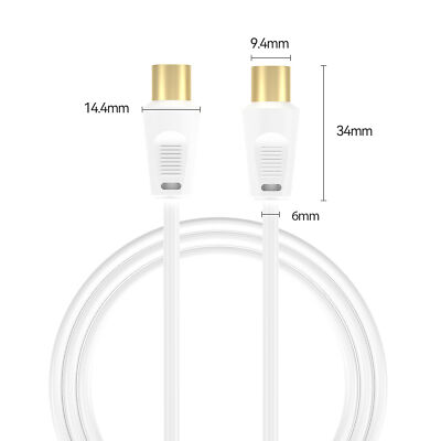 Cable De Antena HDTV 10 Metros - 75 Ohmios, 135 DB, Compatible Con 4K, Conexión Coaxial Para TV