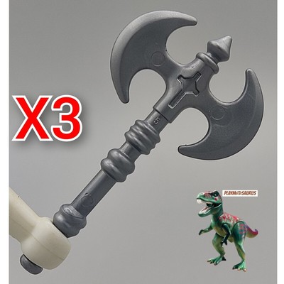 Lot De 3 Haches Playmobil Guerriers Vikings - Accessoires Médiévaux, Occasion, Pièces Détachées