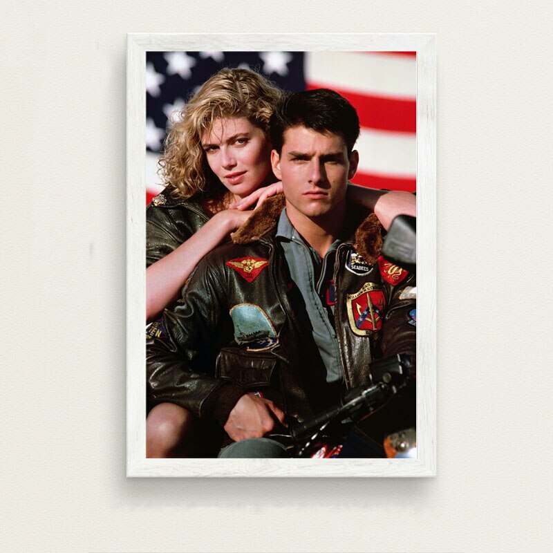 Tableau Top Gun en toile 50x70 cm pour décoration murale de chambre ado ou bureau