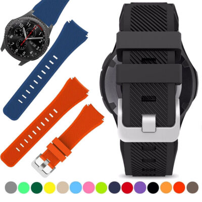 Silikon Armband Samsung Gear S3 Galaxy Watch 3 Frontier Classic Huawei GT 4 GT2e
