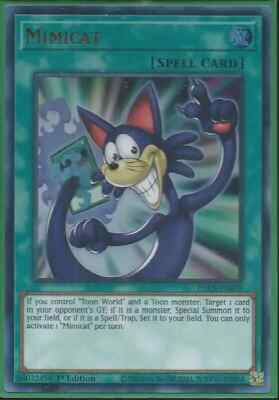 Yugioh - Mimicat - 1st Edition Ultra Rare Holographic Card | eBay