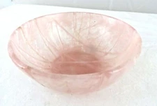4.25" Big Natural Rose Quartz Bowl 760 Ct Gemstone Home Decor 