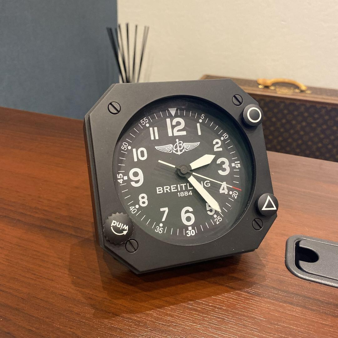 Breitling Desk Table Clock Watch Black *USED* from Japan | eBay
