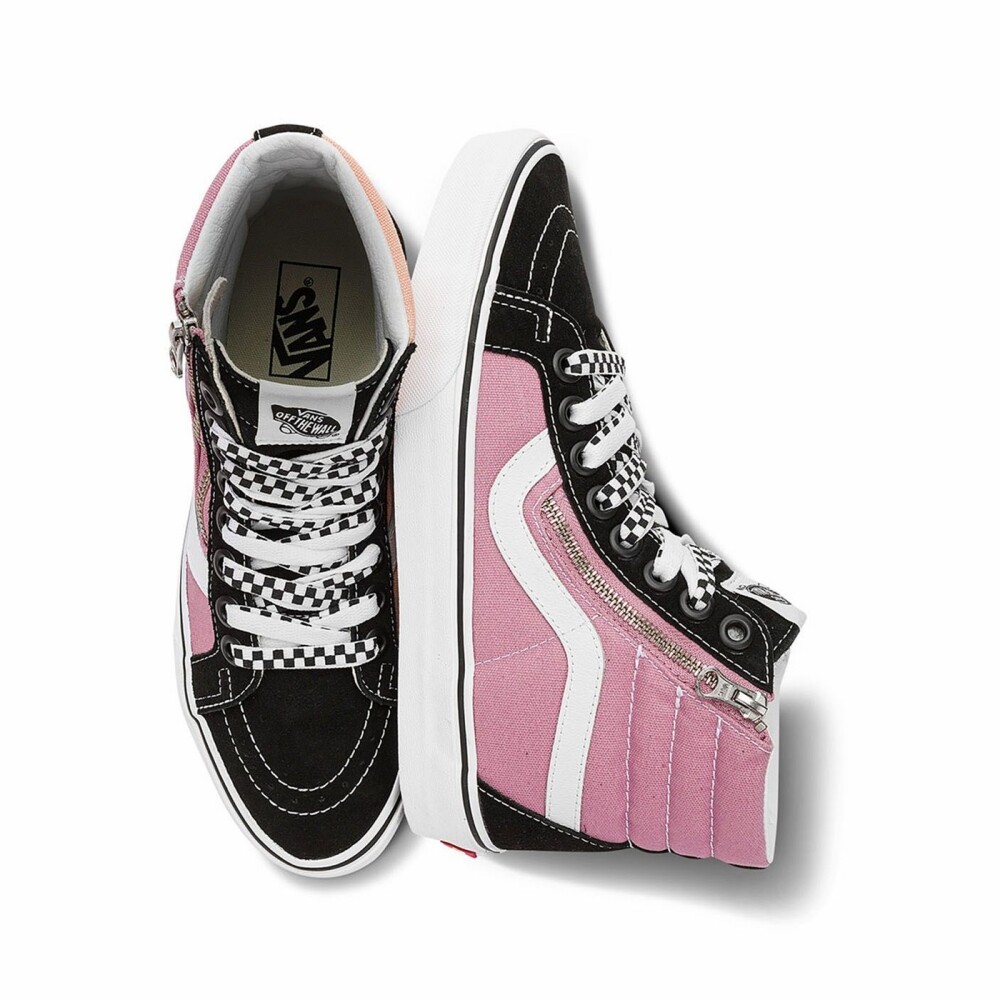 VANS★SK8 HI REISSUE SIDE ZIP★ジッパー★兼用★PURPLE/BLACK New Vans Sk8-Hi Reissue Side Zip Purple/Black Sneakers High