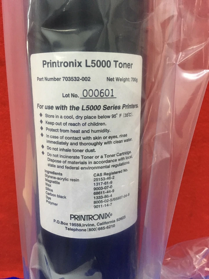 PRINTRONIX 703532-002 / AB5301G3 LASERLINE L5000 TONER CARTRIDGE - Image 2 of 4