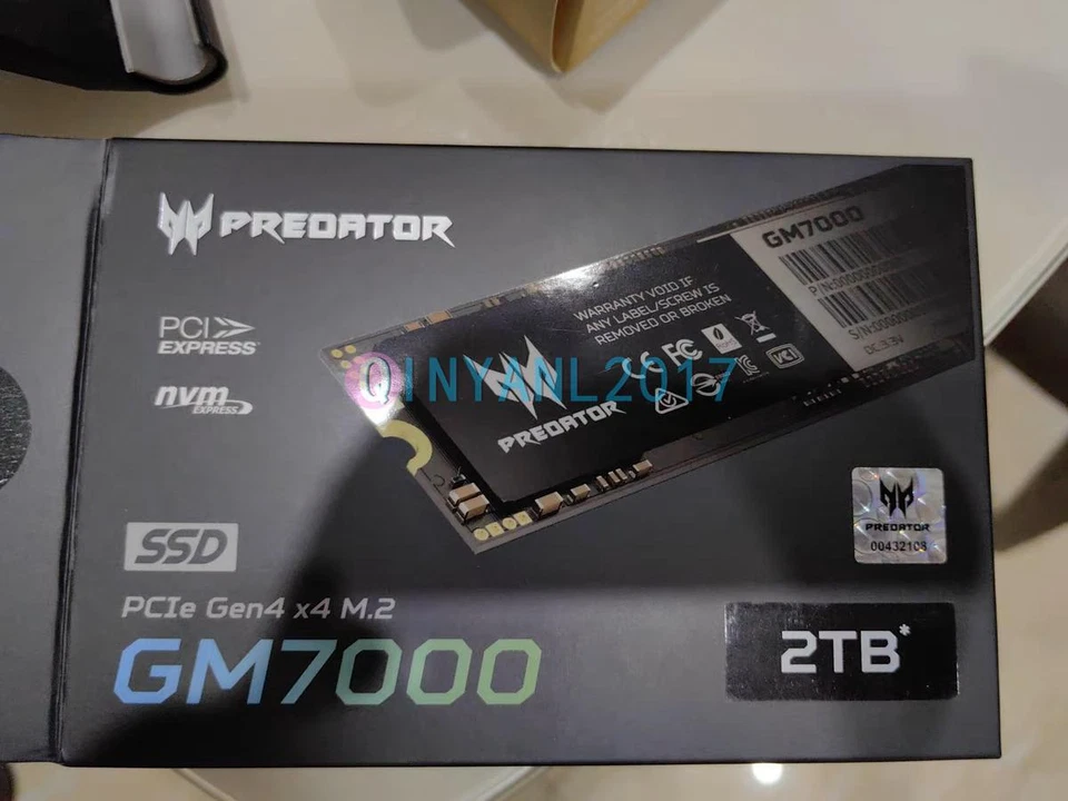1PCS  Acer Preoator SSD GM7000 2TB 7400MB/s Pcle4.0 independence cache New - Image 3 of 4