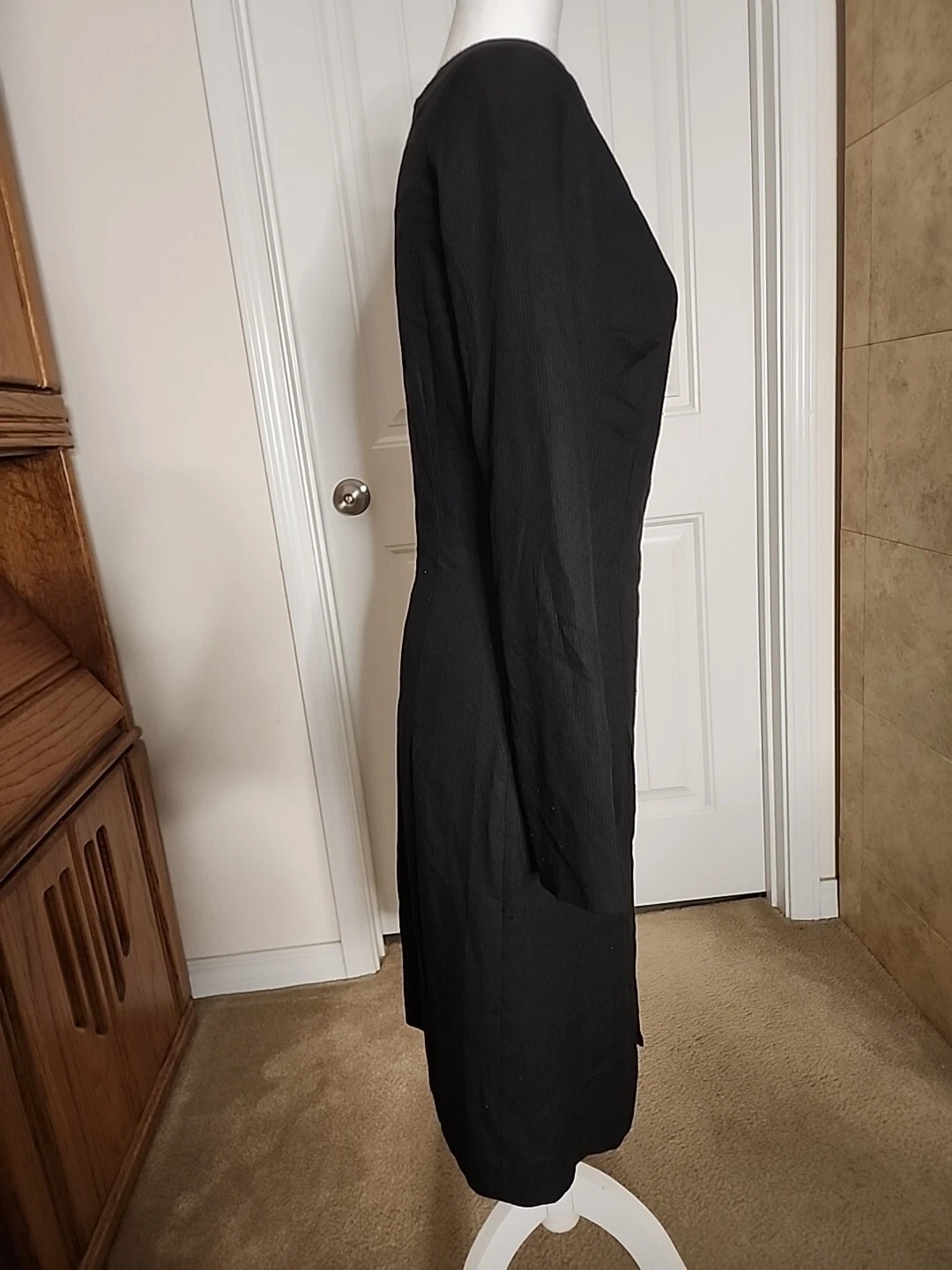 Abito Versace Jeans Couture nero foderato gesso taglia 30 40 (nuovo autentico)