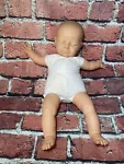 Berjusa Lifelike Newborn Baby Doll 21” Spain Vtg Sleeping Cloth Vinyl