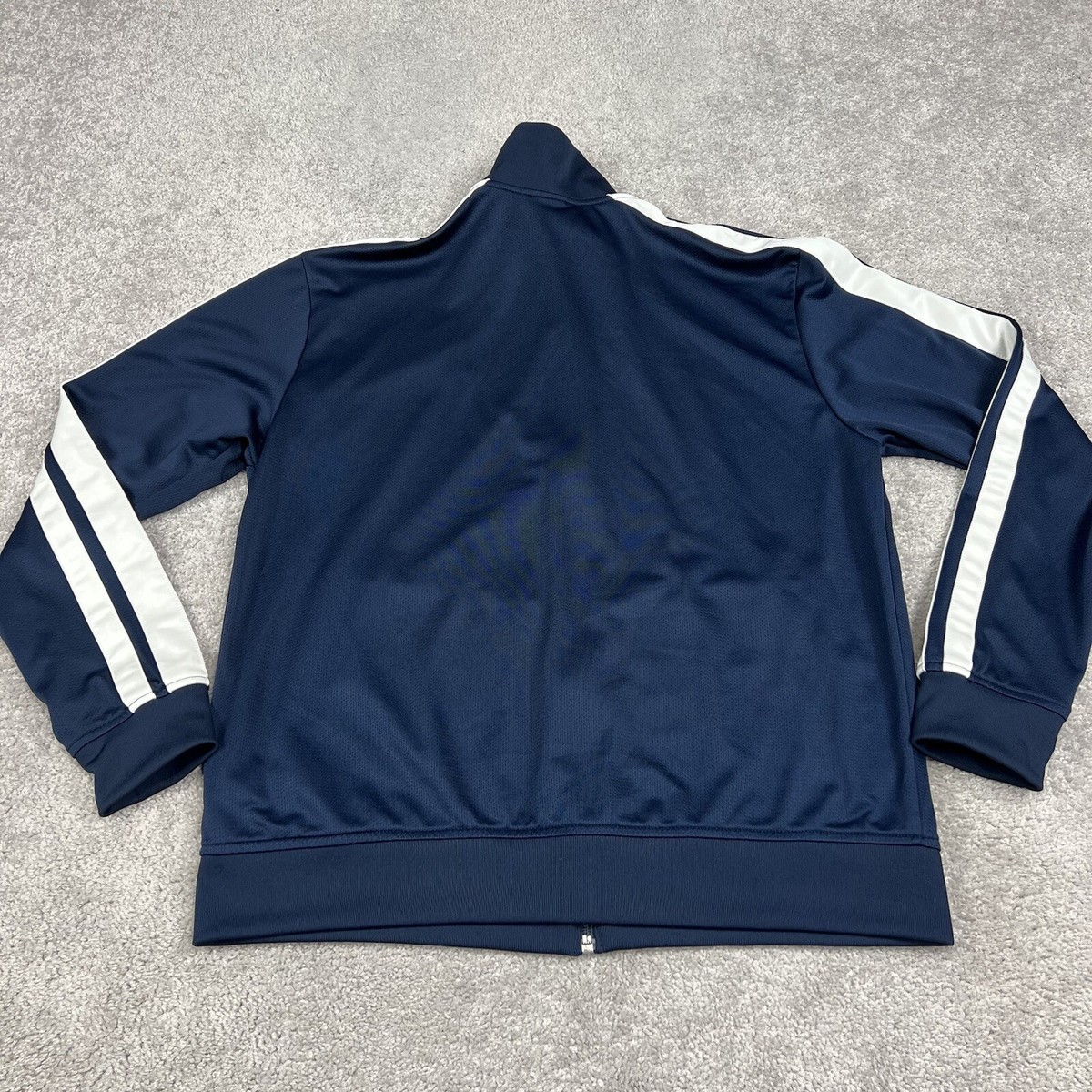 Vintage Nike Jacket Mens XL Track Navy Blue Mesh Logo Full Zip
