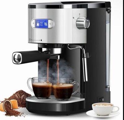 COWSAR Espresso Machine 20 Bar, Semi-Automatic Coffee Maker with Milk Frother