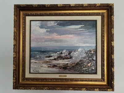 1965 Jose Vives-Atsara ''Viento en el Mar'' Ocean Original Signed Painting