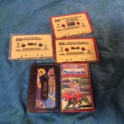 5x He-Man  Die neue Dimension 3,20,8,2 Motu Kassette MC Masters of the Universe