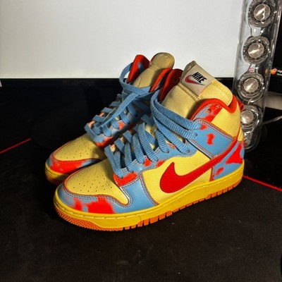 Size 5 - Nike Men's Dunk 1985 High Orange Acid Wash