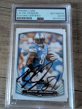 2014 Bowman Autographed Calvin Johnson Detroit Lions