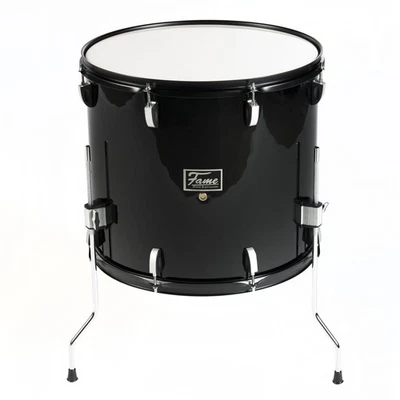 FAME First Step Floor Tom Drum 18x16 piano negro madera mixta aluminio acero principiante